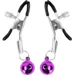 X Fun Щипки за зърна с топче "purple bead" Регулируеми