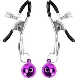 X Fun Щипки за зърна с топче "purple bead" Регулируеми