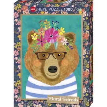 Heye - Puzzle Floral Friends Ours - 1 000 piese