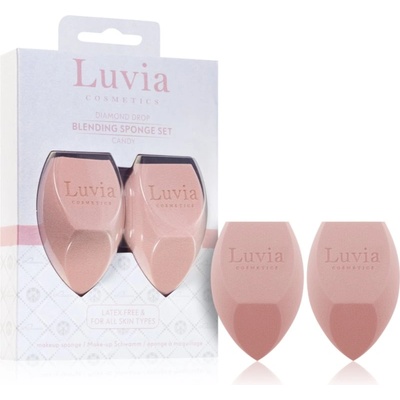 Luvia Cosmetics Diamond Drop Blending Sponge Set многофункционална гъба за фон дьо тен дуо боя Candy 2 бр