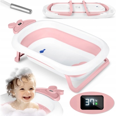 Ricokids Vanička pro miminka s teploměrem RK 282 bílo růžová