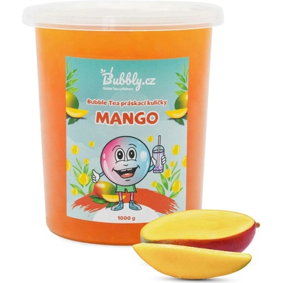Bubbly.cz Domácí Bubble Tea Práskací kuličky mango 1 kg