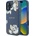 GUESS Калъф Guess Grained Printed Flower Pattern MagSafe за iPhone 16 син (3666339426026)