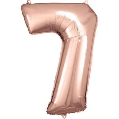 Amscan Foliová číslice rose gold 7 86 cm