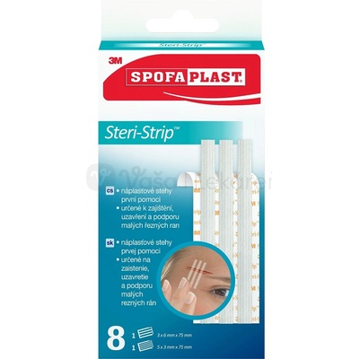 3M Spofaplast 801 Steri-Strip náplasťové stehy 8 ks