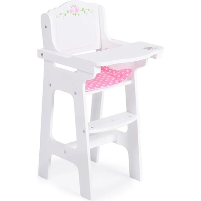 Moni Toys Дървен стол за кукла - стол за хранене b012