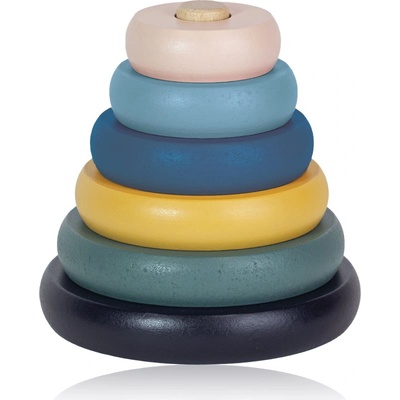 Petite&Mars Wood of Mars Orbit пръстени за подреждане от дърво 36m+ Cosmic Blue