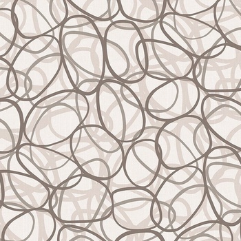 PVC obrus - Sivé kruhy