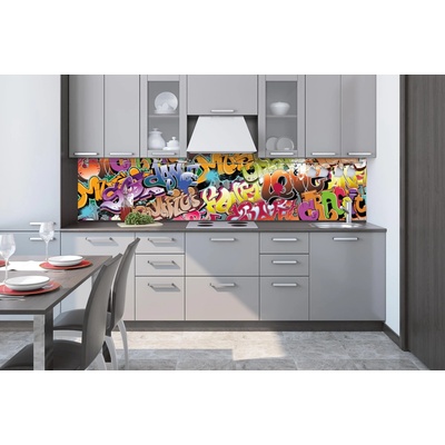 Dimex KI260-020 Samolepící fototapeta do kuchyně Graffiti rozměry 260 x 60 cm
