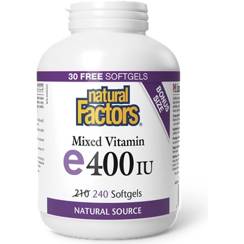 Natural Factors Витамин E 400 IU/ 268 mg (токофероли микс) 240 софтгел капсули | Natural Factors (8142 NF)