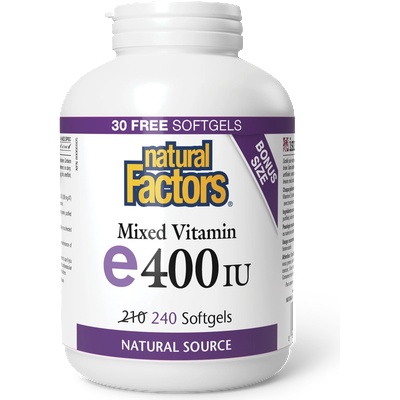 Natural Factors Витамин E 400 IU/ 268 mg (токофероли микс) 240 софтгел капсули | Natural Factors (8142 NF)