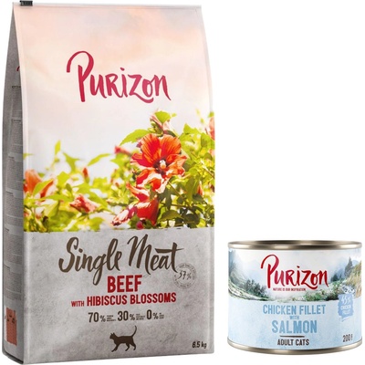 Purizon Single Meat hovězí s květy ibišku 6,5 kg