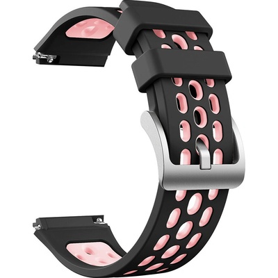 Drakero Silikonový řemínek performance černo-růžový 22 mm pro Huawei Watch GT 2e 10112