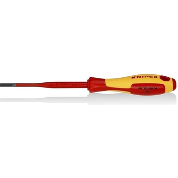 KNIPEX Отвертка шлиц 4.0 Slim, VDE 1000V жълто-червена ръкохватка 202мм, Knipex (K982040SL)