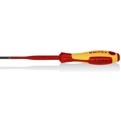 KNIPEX Отвертка шлиц 4.0 Slim, VDE 1000V жълто-червена ръкохватка 202мм, Knipex (K982040SL)