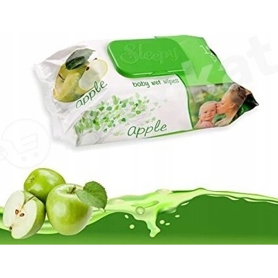 Sleepy Vlhčené obrúsky pre bábätká s jablkovou vôňou 120 ks