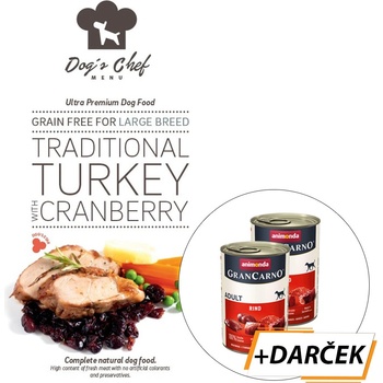 Dog's Chef Traditional Turkey with Cranberry for Large breed 12 kg
