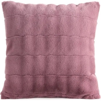 Eurofirany Rabid z jemnej a mäkkej kožušiny s jemnými prúžkami. tmavoružová Polyester 45 x 45 cm