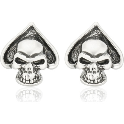 Sam's Artisans náušnice Death Spades chirurgická oceľ INM048