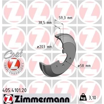 Brzdový bubon ZIMMERMANN 405.4101.20