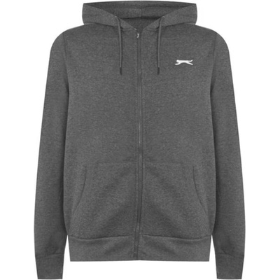 Slazenger mikina na zip s kapucí šedá
