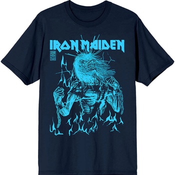 Iron Maiden Риза 50 Life After Death Flames Blue Unisex Navy Blue 2XL (IMTEE201MN05)