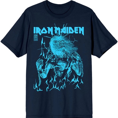 Iron Maiden 50 Life After Death Flames Blue Navy Blue 2XL Риза (IMTEE201MN05)