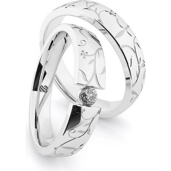 Blink Blink Svadobné obrúčky s kvetinovým vzorom 8301 BL