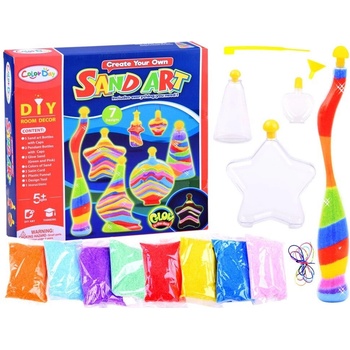 Pískové obrázky v láhvi