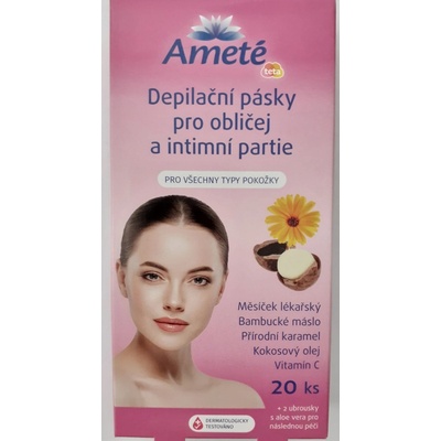 Ameté depiláčné pásky na tvár a intímne partie 20 ks