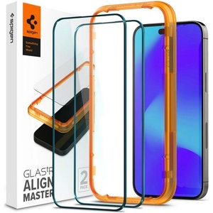 Spigen iPhone 14 Pro Max SPIGEN ALM FC протектор за екран стъкло 2бр. 2.5D, подчертан цвят, BLACK AGL05204 (AGL05204)