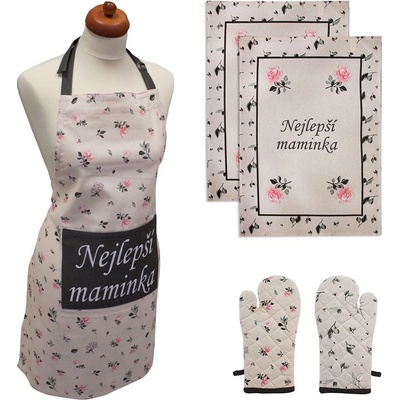 Home Elements Set zástera chňapka 2 utierky Najlepšia mamička