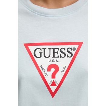 Guess Jeans Памучна тениска Guess Jeans в синьо W4YI76 K8HM0 (W4YI76.K8HM0)