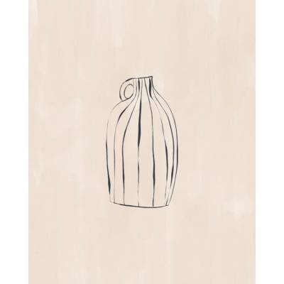 Plagát, Obraz - Modern Ribbed Vase, Ivy Green Illustrations, 30 × 40 cm
