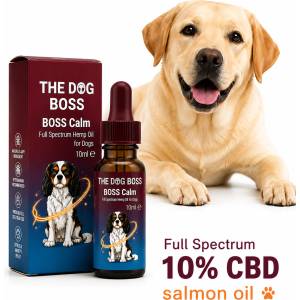 Boss Calm CBD масло за кучета 10% с масло от дива сьомга 10 мл
