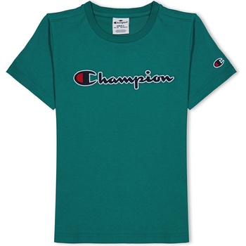 Champion Юношеска тениска Champion Script Logo Cotton T-Shirt Juniors - Green