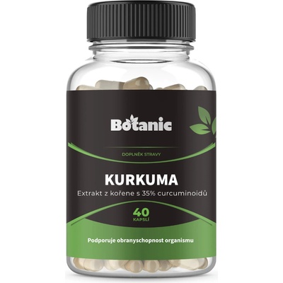 Botanic Kurkuma extrakt z koreňa s 35% curcuminoidů v kapsuliach 40 kapsúl