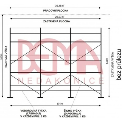 Comipont Kostka lešení 36,45 m²