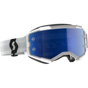 SCOTT Маска Scott Fury S1 Goggles - White / Glas: Blue Chrome - размер One Size (205-6799-0111)