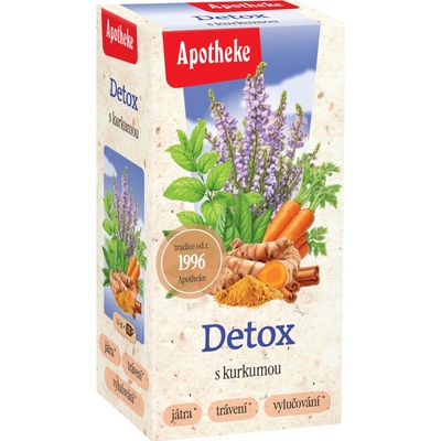Apotheke Detox s kurkumou porcovaný čaj 20 x 1,5 g