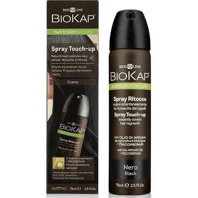 Biosline Biokap Delicato Spray Touch Up Nutricolor Černá 75 ml