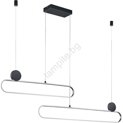 TRIO - димируема LED висяща лампа на кабел GRANT LED/54W/230V 2300/3000/4000K черна/хром (LX0675)