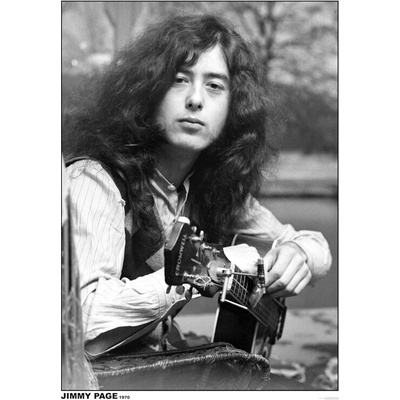 Plagát, Obraz - Led Zeppelin / Jimmy Page - Guitar 1970, 59.4 × 84.1 cm