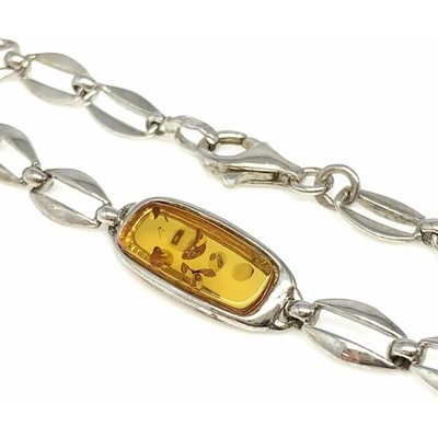 Šperky Jan Kos Jan Kos jewellery Stříbrný náramek s jantarem 12115278