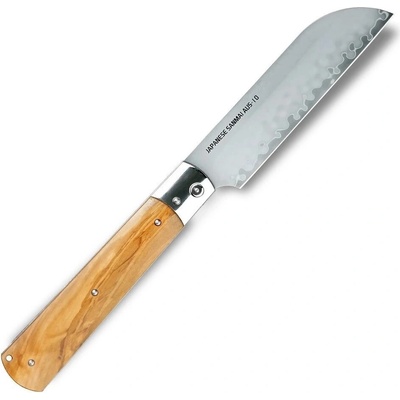 Santoku Olive Guillotine AUS-10 Sanmai