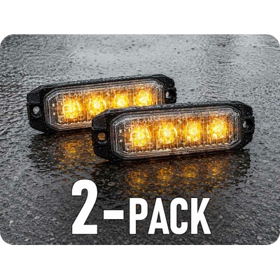 KAMAR Výstražné LED svetlo 4xLED, 12W, 4 módy, 12/24V, 2-PACK! [L1892]