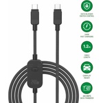 4smarts Здрав кабел с въжена оплетка и Data Blocker за устройства с USB-C порт - 4smarts PrivacyCord USB-C to USB-C Cable 240W (120 см) (541887)