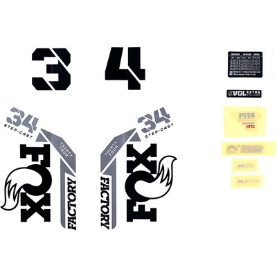 FOX nálepky pre vidlicu Float 34 StepCast Factory Orange