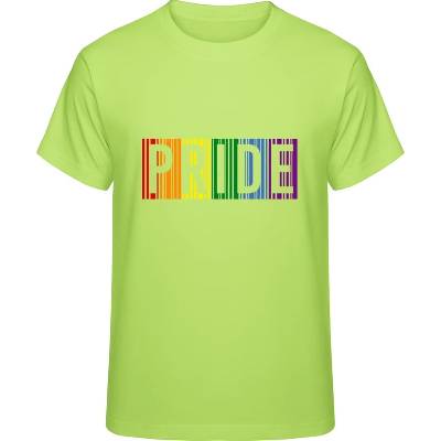 Premium tričko Dúhový nápis Pride limetkové