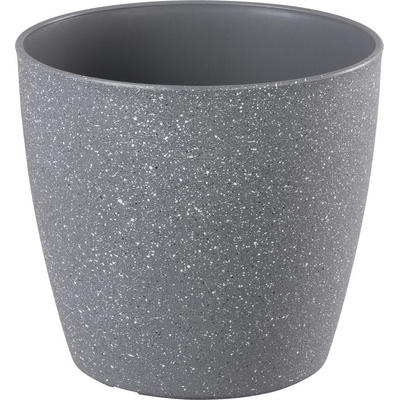 Strend Pro Garden Květináč Stone 28x26 cm šedý efekt kamene